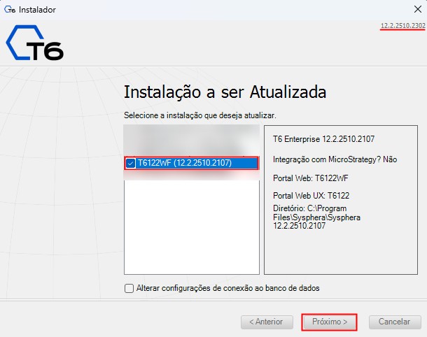 Listagem dos Portais Instalados