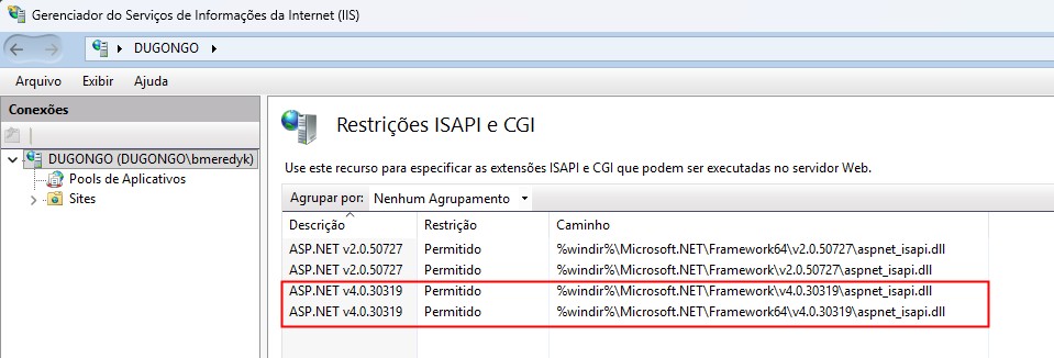 ASP.NET v4 Permitido