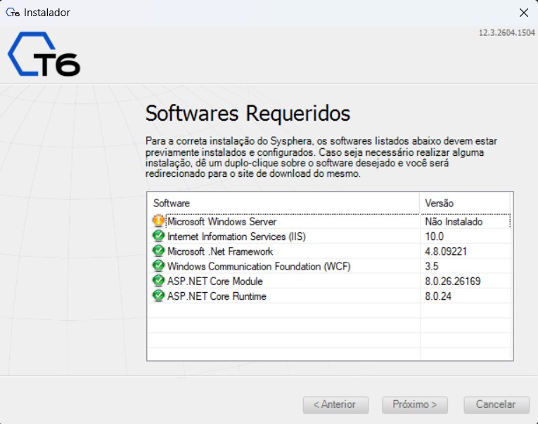 Pré-Requisitos de Instalação