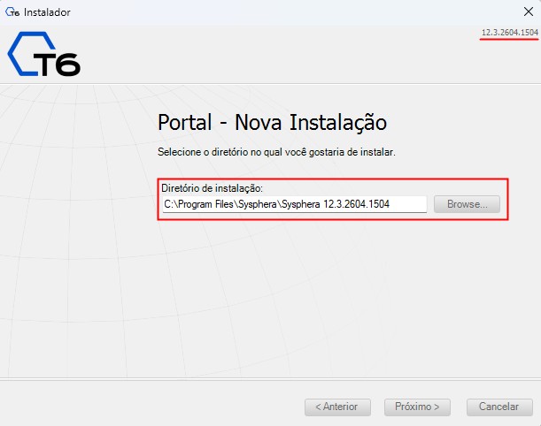 Diretório de Instalação do Portal