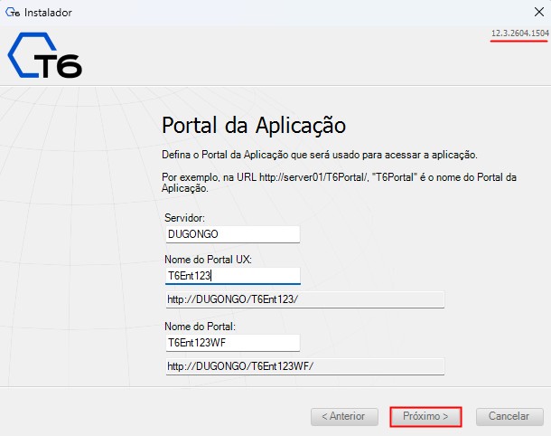Configurações do Portal no IIS