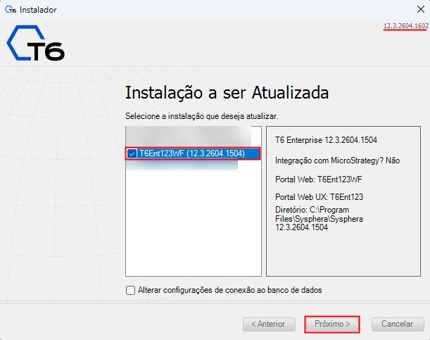 Listagem dos Portais Instalados