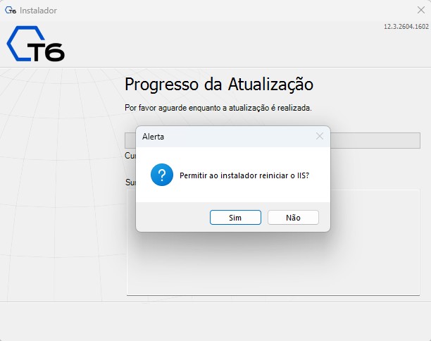 Alerta de Reinício do IIS