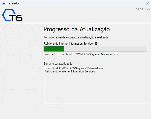Progresso da Atualização