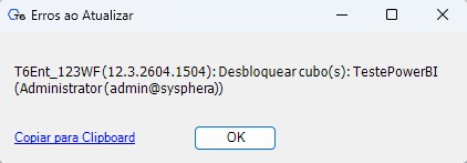 Erro de Aplicação Bloqueada