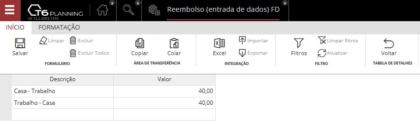 página de alocação proporcional