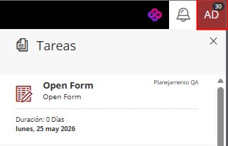 notificación de tarea del workflow