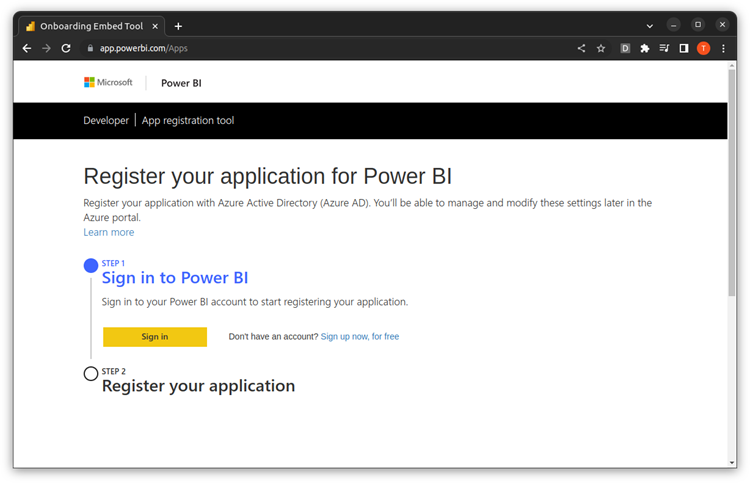 Login Power BI
