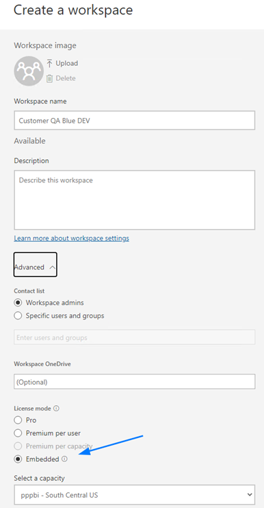Configuração do License mode e Capacity