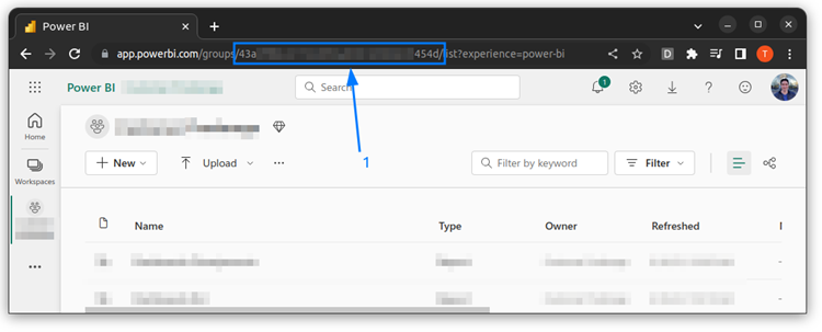 Workspace Group ID Power BI