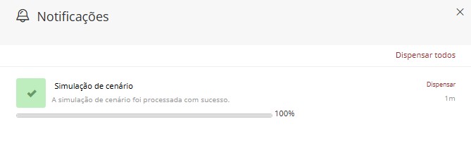 Notificação de sucesso