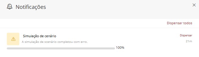 notificação com Falhas