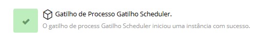 Notificação de sucesso de agendamento