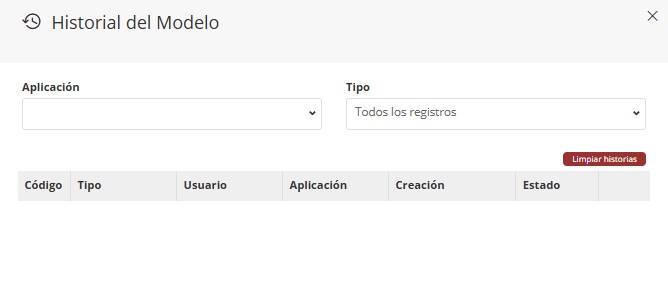historial de objetos