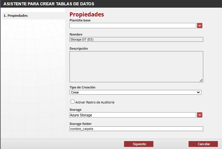 Propiedades de la Tabla de Datos