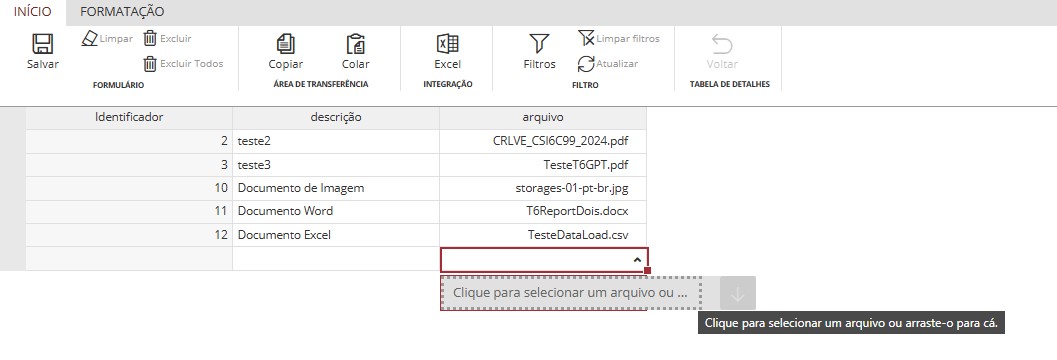 Formulário de Dados