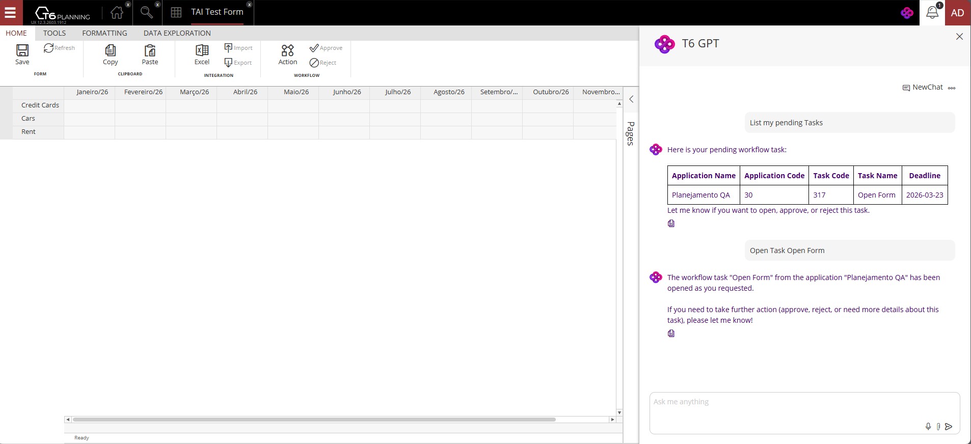 Open task