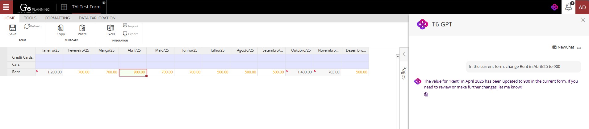 Data adjustment