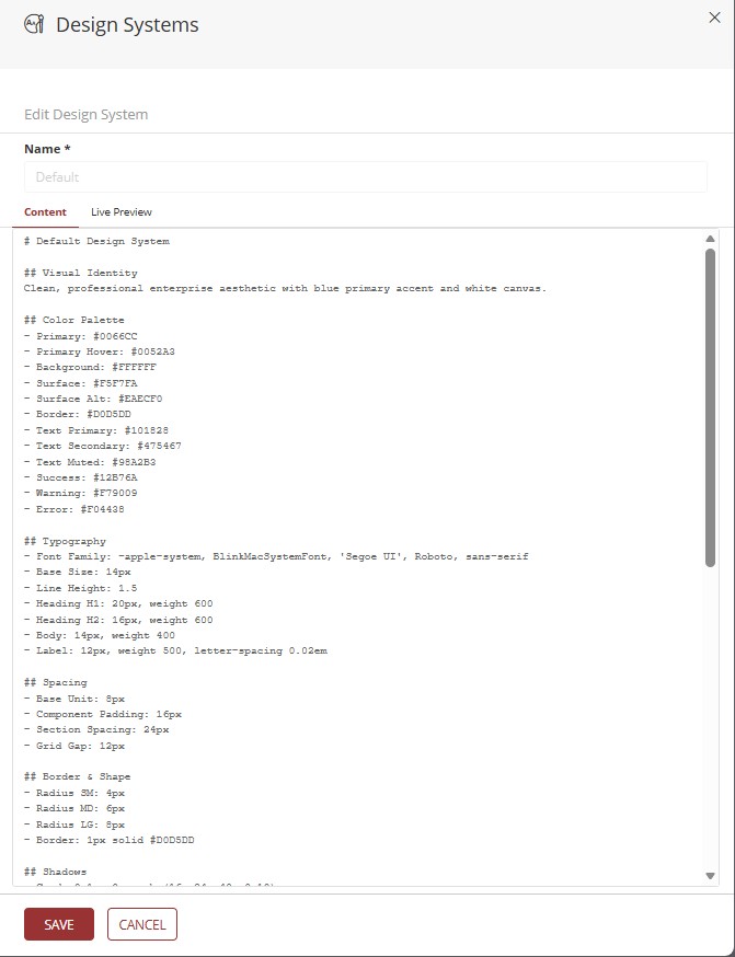 Design Systems Editing