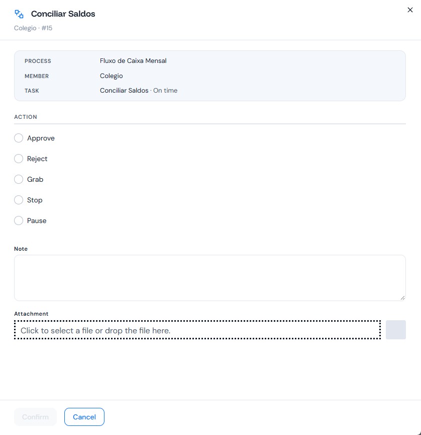 Process Viewer - Actions