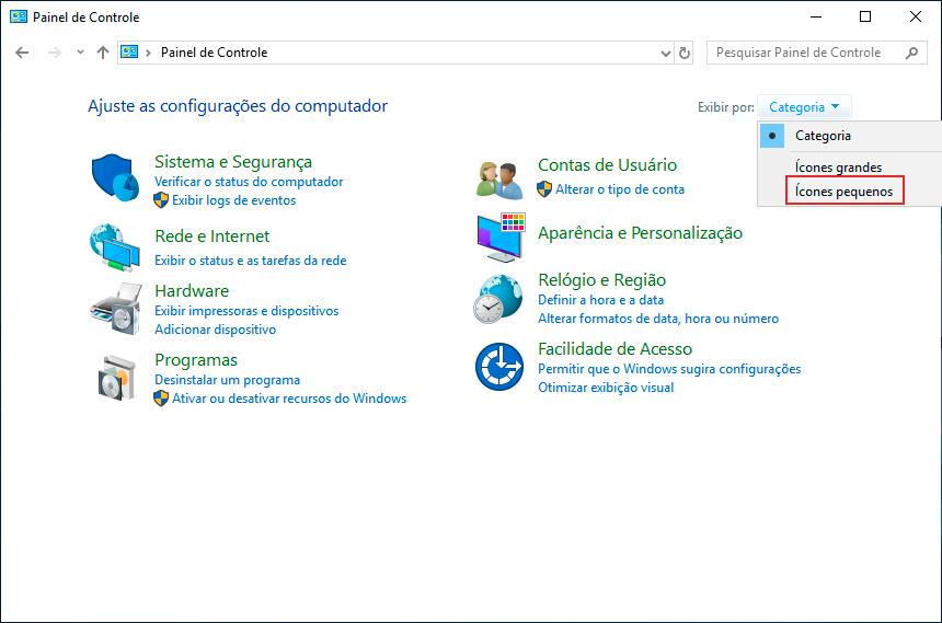 Figura 5: Painel de Controle