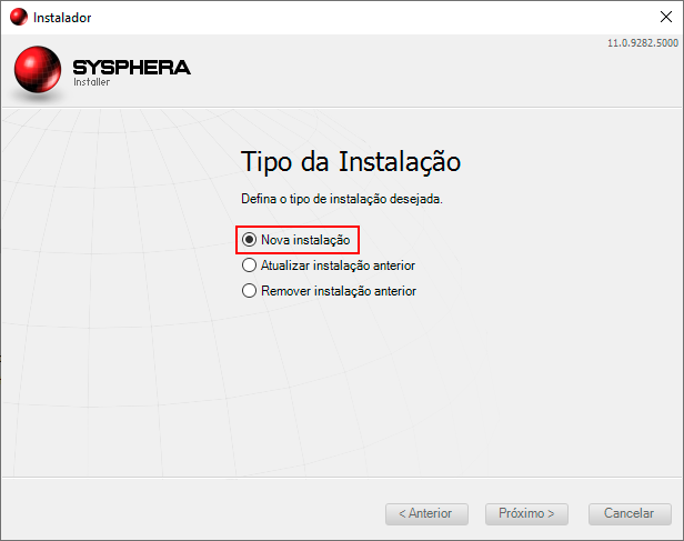 Figura 28: Tipo da instalação