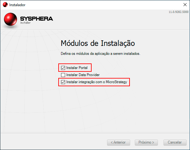 Figura 31: Módulos de instalação