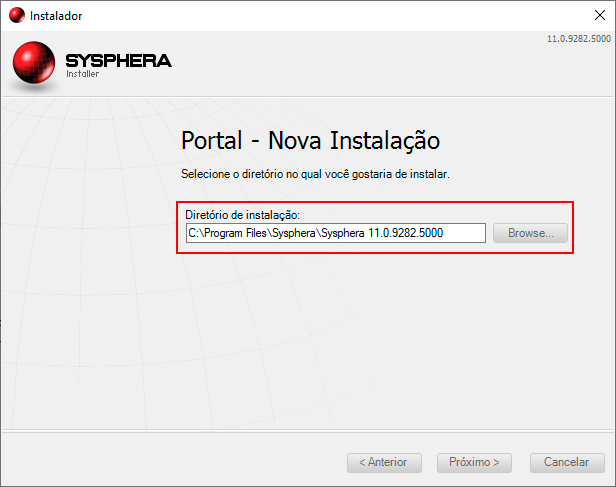 Figura 33: Diretório de instalação