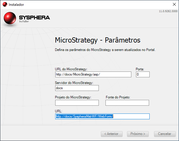 Figura 39: MicroStrategy - Parâmetros