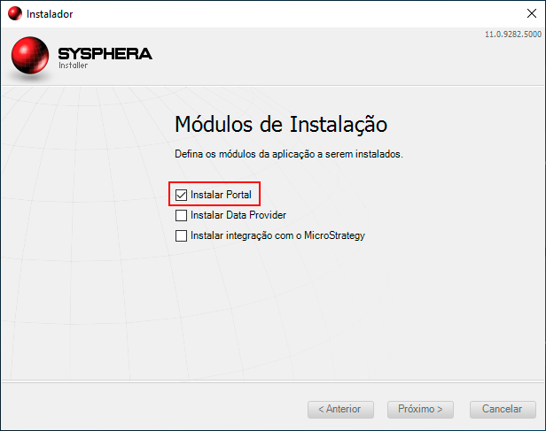 Figura 50: Módulos de instalação