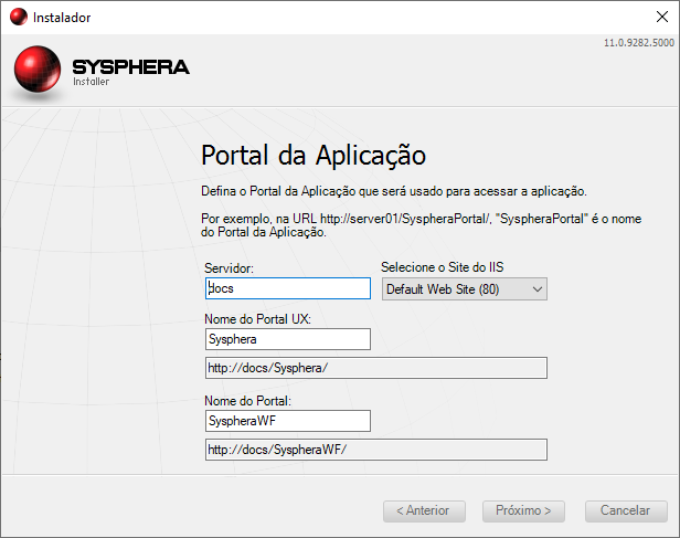 Figura 56: Portal da aplicação