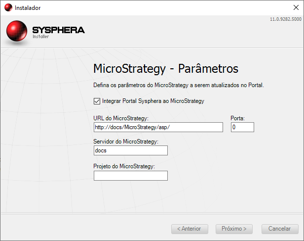 Figura 57: MicroStrategy - Parâmetros