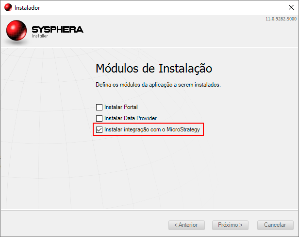 Figura 65: Módulos de instalação