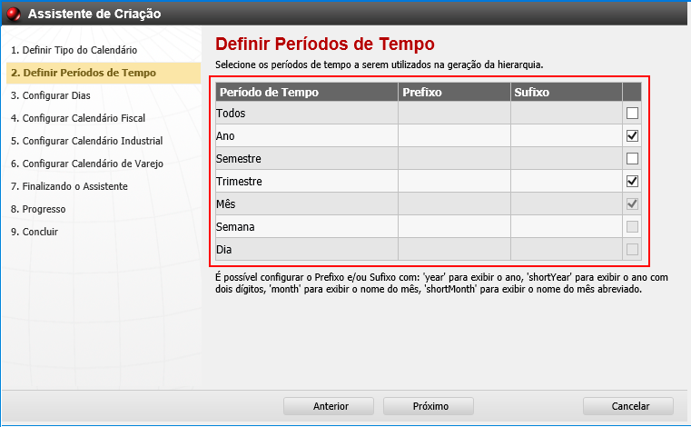 Figura 98: Definir períodos de tempo