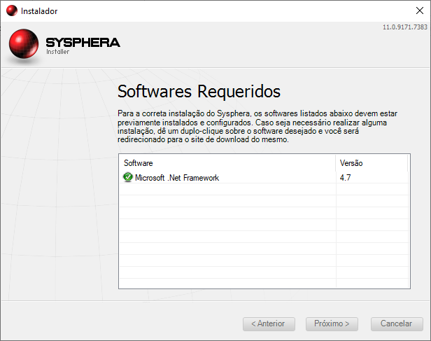 Figura 14 Pré-requisitos