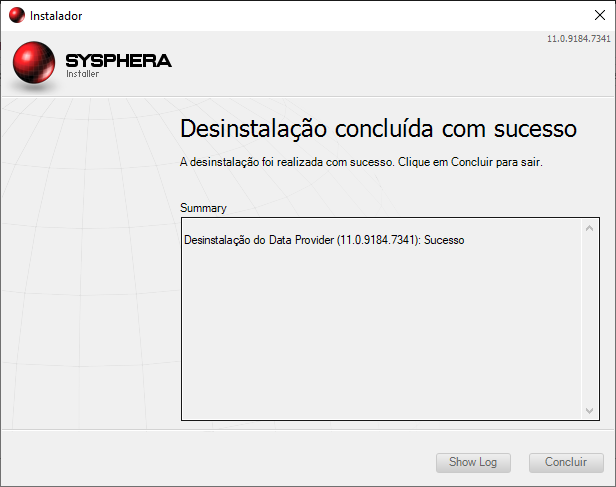 Figura 31 Desinstalação concluída com sucesso
