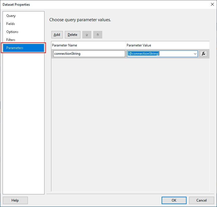 Figura 70 Tela Dataset Properties